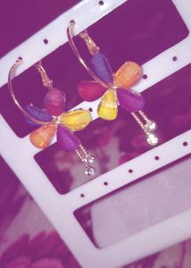 Colorful Flower Dangle Earrings