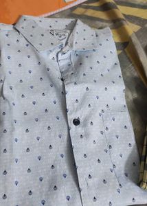 Light Blue Printed Casual Shirt