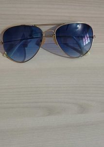Aviator Sunglasses with Blue Gradient Lenses