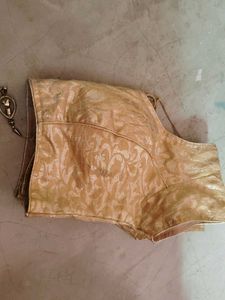 Elegant Gold Brocade Blouse