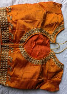 Orange Embroidered Blouse