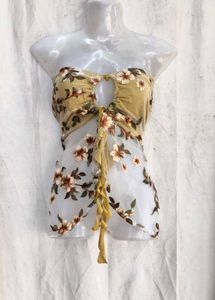 69. Sheer Floral Tube Top