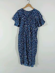 Navy Blue Printed Dress (Women)