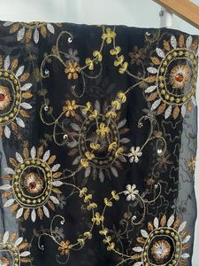 Embroidered Black Dupatta