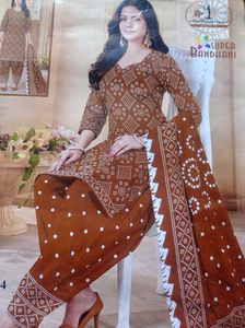 Bandhani Print dress material with Dupatta
