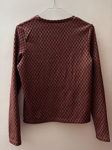 Chic Long Sleeve Patterned Top