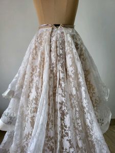 Elegant White Lace Lehenga Skirt
