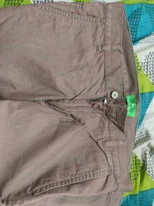 Stylish Brown Linen Blend Trousers
