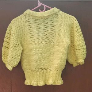 Yellow Crochet Top