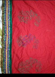 Red Embroidered Anarkali Dress