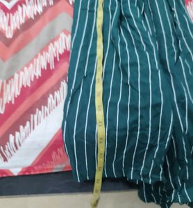 Green Striped Jumpsuit