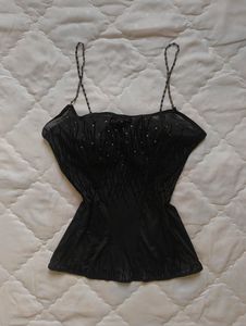 Sparkly Black Camisole Top
