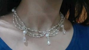 Elegant Pearl & Crystal Necklace
