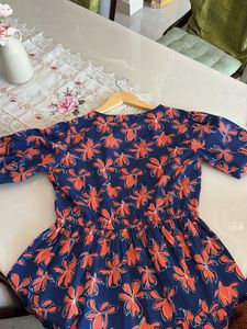 Navy Floral Print Dress/Tunic