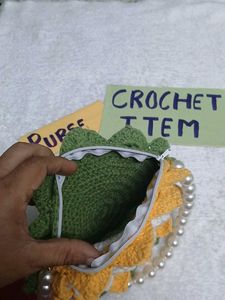 Handmade Crocheted Flower Purse