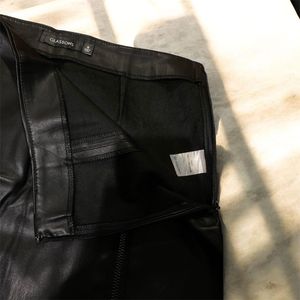 Chic Velvet Crop Top &amp; Leather Skirt Set
