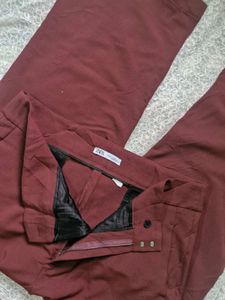ZARA Maroon Trousers