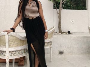 Double Slit Long Dress