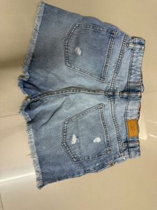 Distressed Denim Shorts