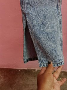 MANGO Denim Women's Printed Bootcut Jeans