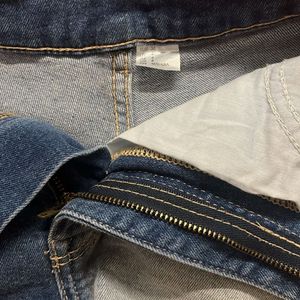 Two-Tone Denim Shorts