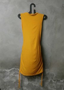 Ruched Drawstring Bodycon Dress
