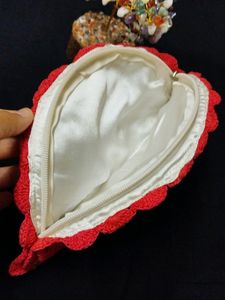 Semi Circle Crochet Clutch