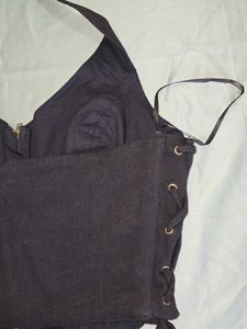 🔻PRICE DROP - FOREVER21 Black Halter Corset Top