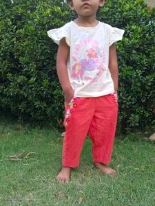 Cute Unicorn T-shirt and Floral Pants Set