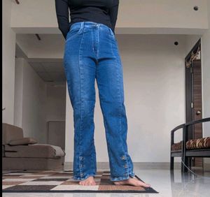 Y2k Classic Straight Blue Denim Jeans