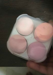 4-Piece Makeup Sponge Set with Case