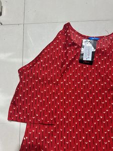 Red Printed Kurti