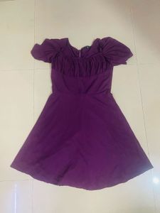 Mini purple dress