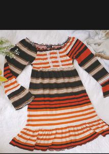 Striped Off-Shoulder Bodycon Dress