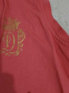 Coral Hooded Sleeveless Zip-Up Vest