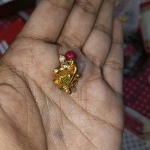 Red &amp; Pearl Ethnic Earring