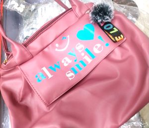 Big Hand Bag For With Beautiful Colour With Blue Colour Print Sale In My Personal Shop