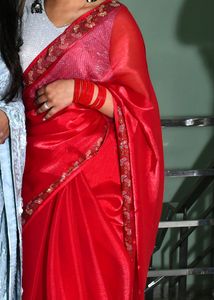 Red Beautiful Rick Sari For Girls And Women