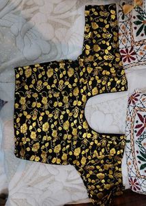 Elegant Black & Gold Blouse