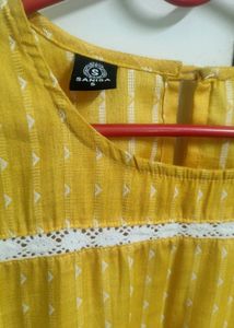 Yellow Striped Kurta