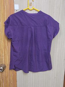 Wardrobe Stylish Purple Button-Up Shirt