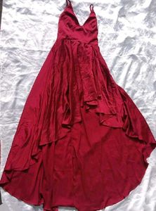 Brand New ( Shein) Red Satin  High Low Dress