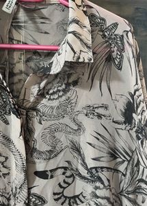 H&amp;M Abstract Print Long Sleeve Top