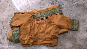 Embroidered Mustard Yellow Saree