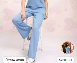 Cotton Light Blue Trousers