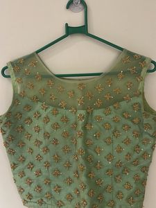 Embellished Mint Green Blouse
