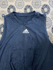 Adidas Women's Blue Twist Front Tank Top
