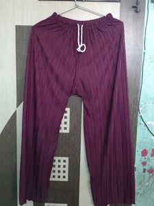 Maroon Textured Palazzos