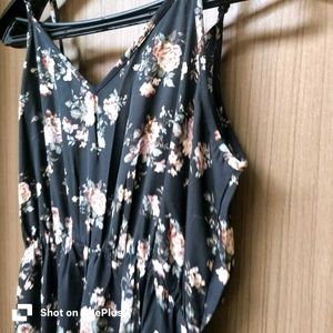 Floral Print Maxi jump suit  Dress