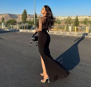 Elegant Black Maxi Dress with Slit